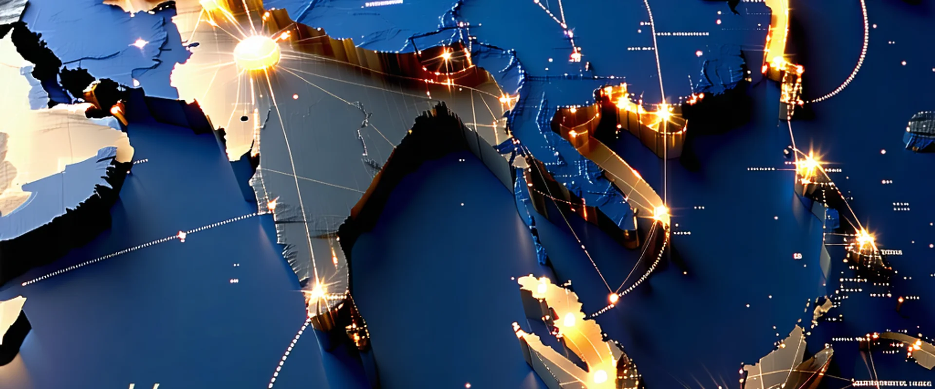 Bản đồ Châu Á với các điểm nhấn và biểu tượng kết nối, thể hiện sự hiện diện và tầm nhìn phát triển của 79king trong khu vực