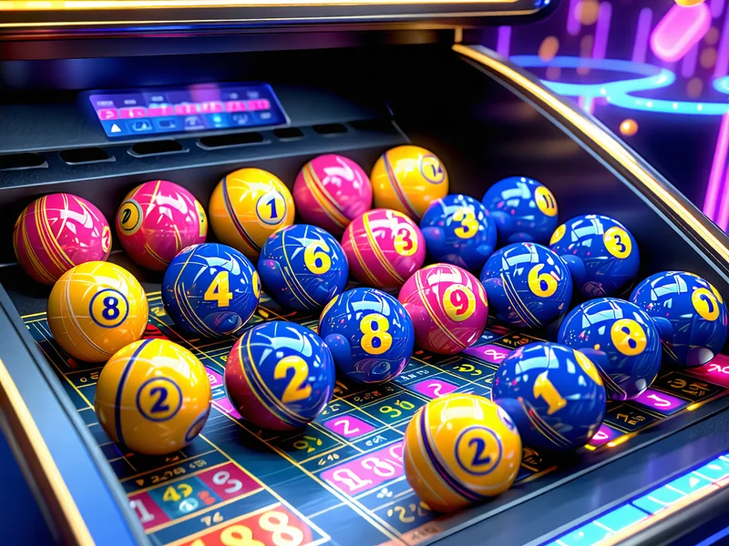 Hình ảnh trò chơi Keno với các quả bóng số