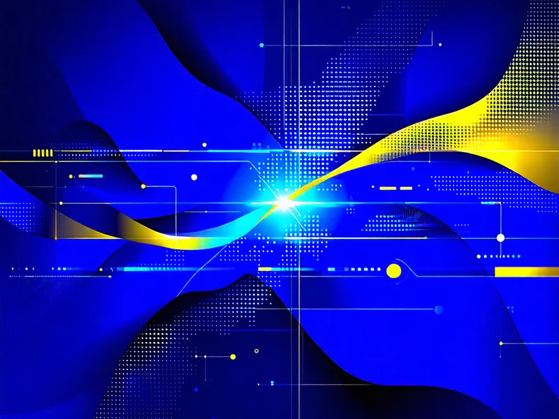 Hình ảnh minh họa công nghệ AI và blockchain với các biểu tượng kỹ thuật số màu vàng trên nền xanh đậm, thể hiện sự đổi mới của 79king